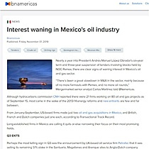 Interest waning in Mexico's oil industry